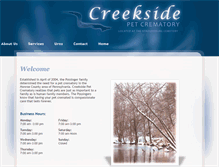 Tablet Screenshot of creeksidepet.net